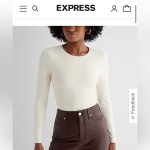 NBW! EXPRESS Body Contour Compression Crewneck Long Sleeve Bodysuit